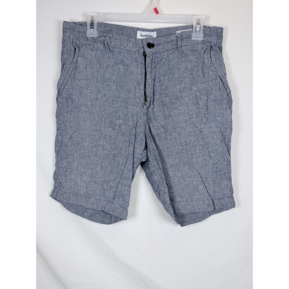 Goodfellow & Co Linen Blend Shorts Men's Size 30 Black White Casual